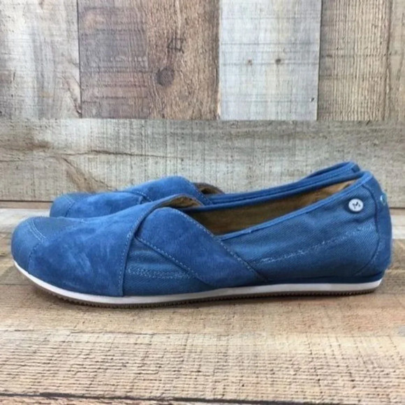 Blue Suede Women's Flats - Picture 6 of 11